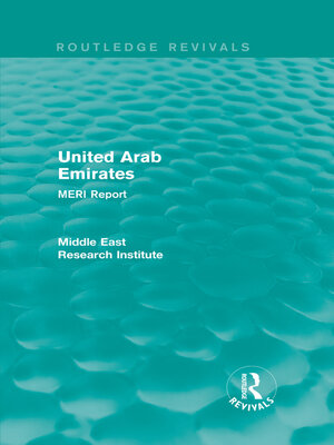 cover image of United Arab Emirates (Routledge Revival)